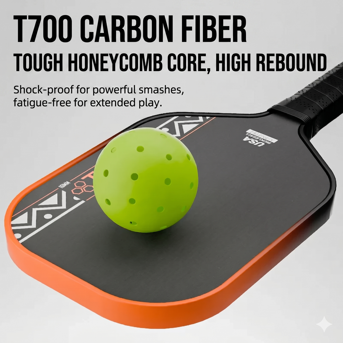 T700 16mm Carbon Fiber Pickleball Paddles.